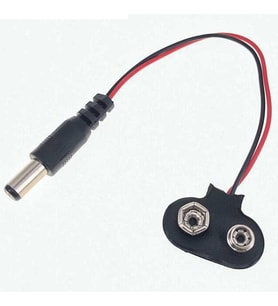 3 Adet - 9 Volt 2.1 Mm Jacklı Pil Başlığı, Adaptör Dönüştürücü Bağlantı Kablosu, Jack Battery Connector, (IC-232A)