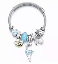 Geyik Charmlı Şık Pandora Model Gümüş Bileklik
