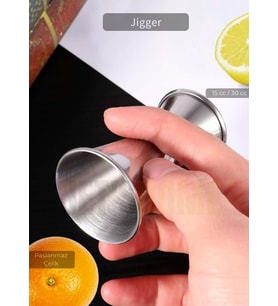 Jigger Çift Taraflı Bar Ölçeği Paslanmaz Kokteyl Ölçeği Barmen Ölçü Kabı Çelik 15/30 cc