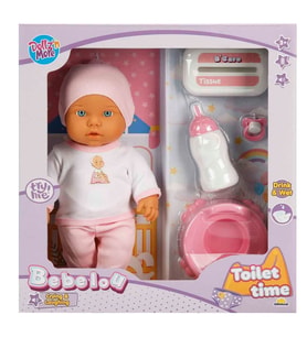 1030141 Sesli Tuvalet Zamanı Bebek Seti 32 cm -NessiWorld