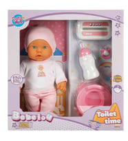1030141 Sesli Tuvalet Zamanı Bebek Seti 32 cm -NessiWorld