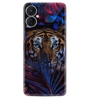 Tecno Spark 9T Kılıf Resimli Desenli Baskılı Silikon Flowers Tiger 1319