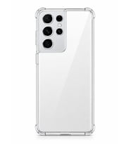 Logis Samsung Galaxy S21 Ultra Uyumlu Şeffaf Silikon Kılıf Kamera Korumalı Darbe Emici Esnek TPU