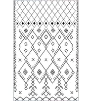 Eliana Home Baskılı, Yıkanabilir Kaymaz Taban Salon Halısı LNA0118-SD557 100x150 cm (Beyaz)