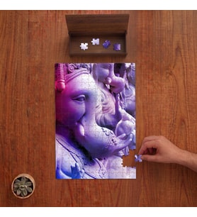Buda Tapınağı - Heykeller Tasarımı 240 Parça Ahşap Puzzle Ahşap Kutuda PD00007