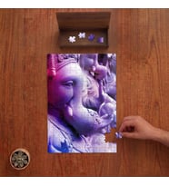 Buda Tapınağı - Heykeller Tasarımı 240 Parça Ahşap Puzzle Ahşap Kutuda PD00007