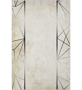Eliana Home Baskılı, Yıkanabilir Kaymaz Taban Salon Halısı LNA1287 100x150 cm (Bej)
