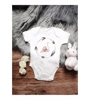 Özel Tasarımlı Leylek Baskılı Bebek Body & Zıbın