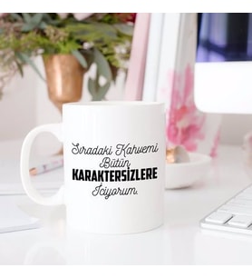Duvar Yazısı Baskılı Kupa Bardak-14