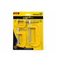 DORDOİ Sahin 3'lü G Tipi Mengene Seti 1" - 2" - 3" Çelik Karbon G-Clamp Sıkıştırma Kelepçe Seti SHT-296