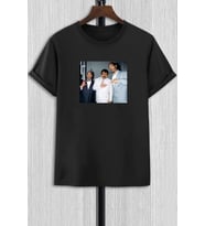 Unisex Müslüm Baba Baskılı T-shirt (Siyah)