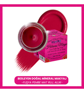 KUATRA Hibiscus Magic Fuşya Balm Ruj Allık Göz Farı Aydınlatıcı