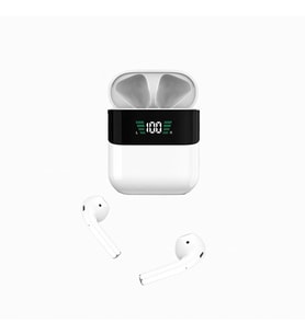 Dvip P45 Tws 5.3 Dijital Ekranlı Bluetooth Kulaklık Beyaz