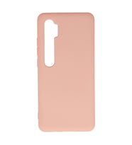 Xiaomi Mi Note 10 Lite Kılıf Nano İçi Kadife Silikon - Pudra