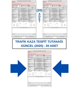 Trafik Kaza Tesit Tutanağı Güncel (2025) - 20 Adet