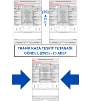Trafik Kaza Tesit Tutanağı Güncel (2025) - 20 Adet