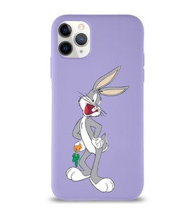 Apple iPhone 11 Pro Uyumlu Lansman Kılıf Bugs Bunny Tasarımlı Altı Kapalı İçi Kadife Kaplı  Kapak (Şeffaf)