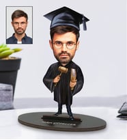 Kişiye Özel Fotoğraflı Avukat Tasarımlı Karikatür Biblo (Model 1)