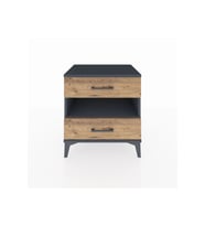 Hyperion Komodin Tek Raflı 2 Çekmeceli 60x44x64 Antrasit-Çam