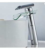 Krom Renk Cam Detaylı Modern Ve Dayanıklı Lavabo Bataryası (Krom)