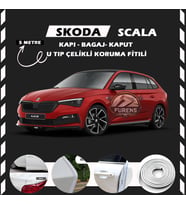 Skoda Scala Oto Araç Kapı Koruma Fitili 5metre Parlak Beyaz Renk