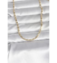 CM 14K Gold Renk Çizgi Lazer Model 60 cm Kadın Kolye TJ-BKO10982