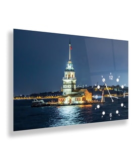 Saatli Kız Kulesi Cam Tablo