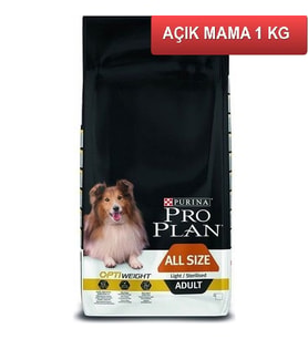 Proplan Light Sterilised Tavuklu Yetişkin Köpek Maması 1 Kg AÇIK