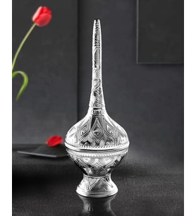 Gül Suyu Şişesi Güldanlık Kolonyalık Gümüş Renk