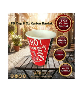 FB Cup 8 Oz Sızdırmaz Karton Bardak - 200 Adet