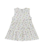 Civil Baby Çiçek Empirme 6-18 Ay Elbise - Ekru
