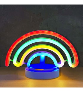 Neon Işık Gece Lambası Ev için Neon Lamba Gökkuşağı Duvar Dekoru