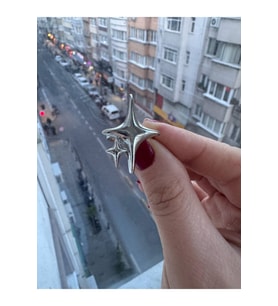 Yıldız Star Gotik Model kadın Yüzük Gümüş Ayarlanabilir