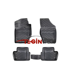 Citroen C4 2010 3D Havuzlu Paspas Siyah (Karışık)