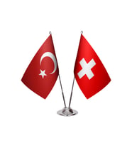 İsviçre İkili Masa Bayrağı