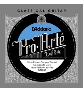 Daddario Sch-3B Pro-Arte Klasik Gitar Teli, Üst 3 Tel (Sadece Bas Teller), Hard Tension
