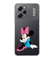 Poco X5 Pro  Kamera korumalı Kapak Minnie Mouse Tasarımlı  Şeffaf Kılıf