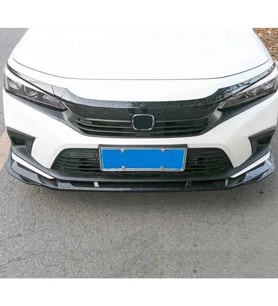 Honda Civic FE 3 Parça Ön Lip Plastik Parlak Siyah karlık-ön-ek-bodykit 2022 ve üzeri