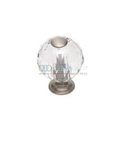 Kristal Cam Düğme Kulp 30 Mm. Krom Lüx