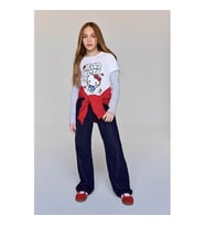Defacto 90's Wıde Leg Lacivert Kız Çocuk Jean Pantolon G4648A8/NM26