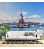 İstanbul Kız Kulesi Manzaralı Duvar Kağıdı