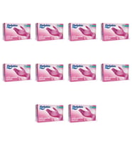 Dolphin Tek Kullanımlık Pembe Nitril Eldiven - Muayne Eldiveni Large Büyük Boy - 100'lü 10 Paket