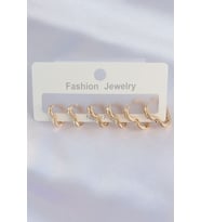 Pirinç Gold Renk Kalp Model Küpe Seti TJ-BKP8992