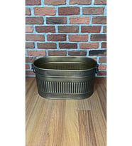 Gold Oval Şömine Kova Odunluk Soba Ve Kuzine Sobalar