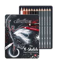 Cretacolor X-Sketch Mega Sketching Set Jumbo Çizim Seti Metal Kutu 12 Parça 