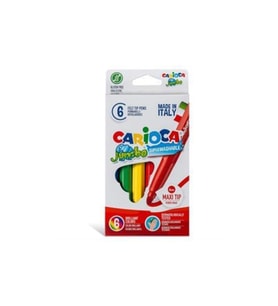 CARİOCA JUMBO SÜPER YIKANABİLİR KEÇELİ BOYA KALEMİ 6LI