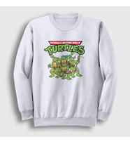 Presmono Unisex Beyaz Poster Teenage Mutant Ninja Turtles Sweatshirt 325970tt