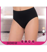 Siyah Kadın Yüksek Bel Külot Günlük İç Giyim S-XL 3002