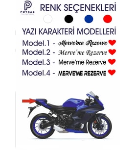 Kişiye Özel Rezerve Yazısı Otomobil,Araba, Motorsiklet, Araç Sticker
