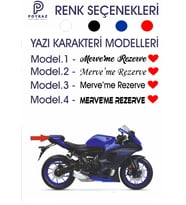 Kişiye Özel Rezerve Yazısı Otomobil,Araba, Motorsiklet, Araç Sticker